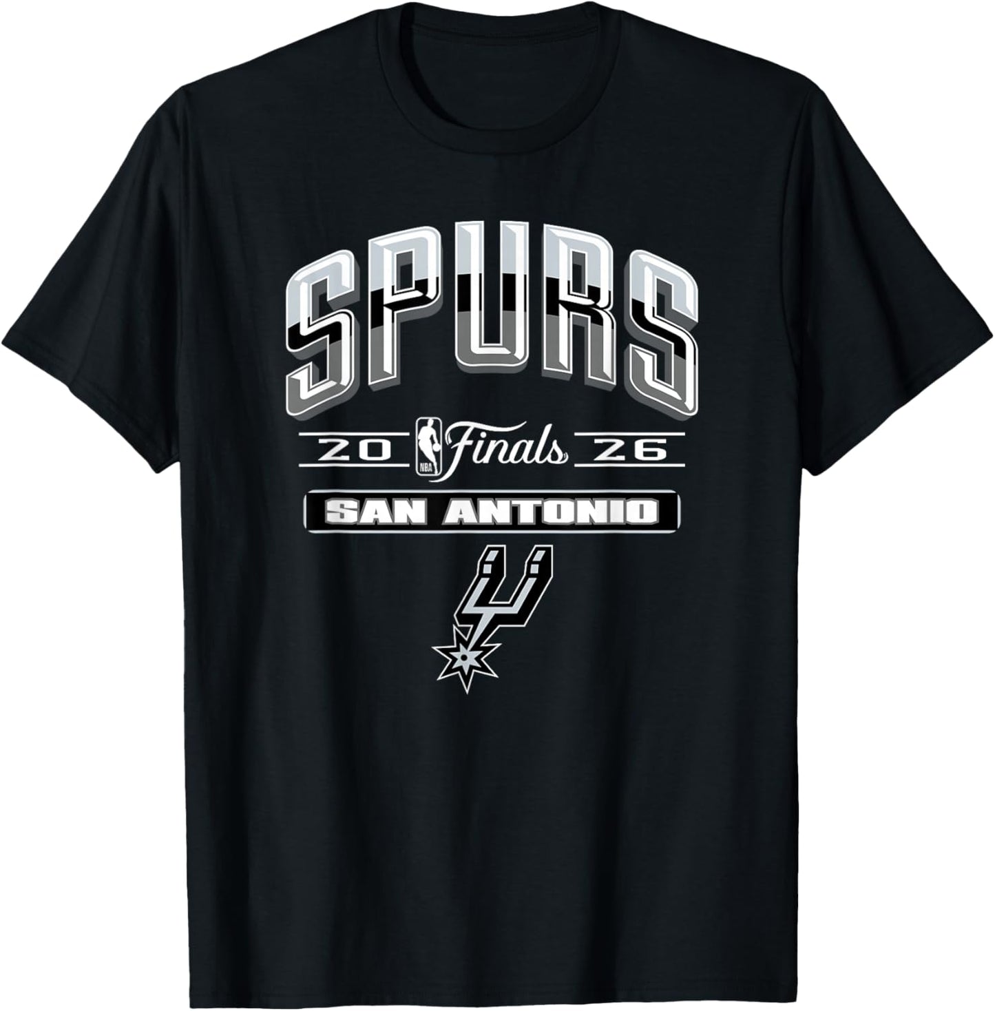 NBA 2026 Finals San Antonio Spurs Final Push T-Shirt - T-Shirt | Black