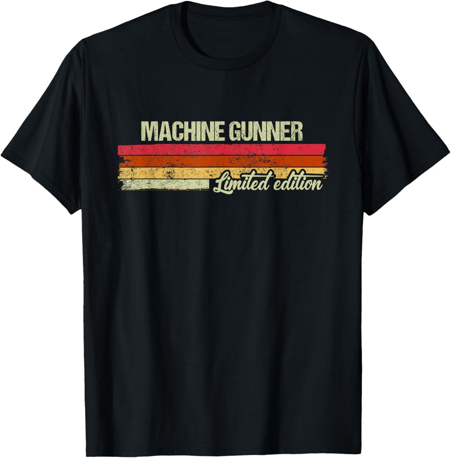 Vintage Machine Gunner Limited Edition T-Shirt - T-Shirt | Black