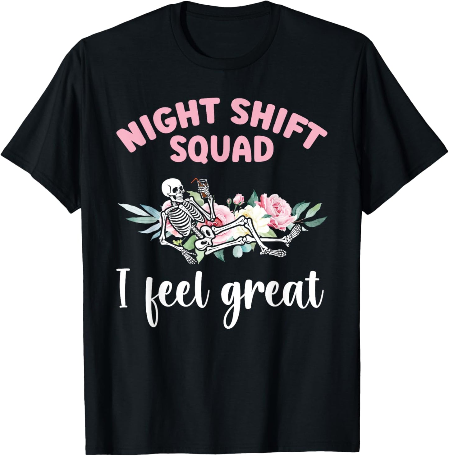 Night Shift Squad Night Shift Worker Overnight Work Shift T-Shirt - T-Shirt | Black