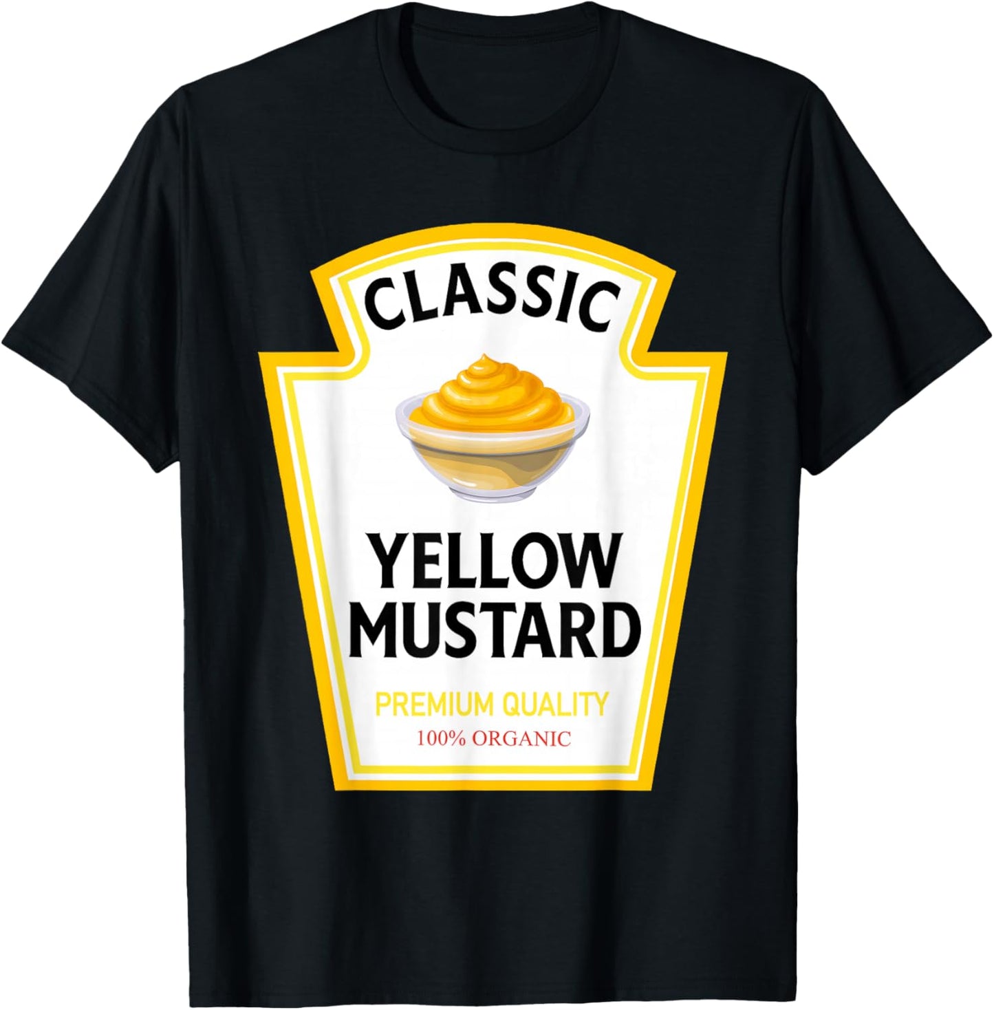 Yellow Mustard Funny Condiment Costume Party Matching T-Shirt - T-Shirt | Black
