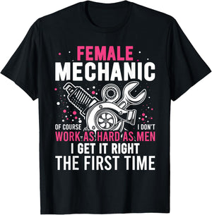 Female Diesel Mechanic Female Mechanic T-Shirt - T-Shirt | Black
