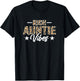 Rich Auntie Vibes - Funny Leopard Auntie Aunt T-Shirt - T-Shirt | Black