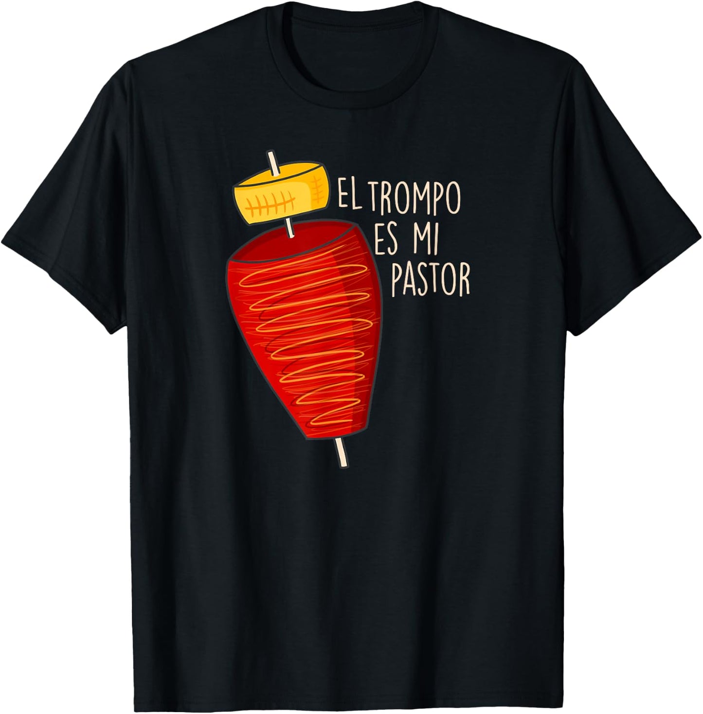 Trompo al Pastor para Papás Chicanos que Aman Tacos y Chela T-Shirt - T-Shirt | Black