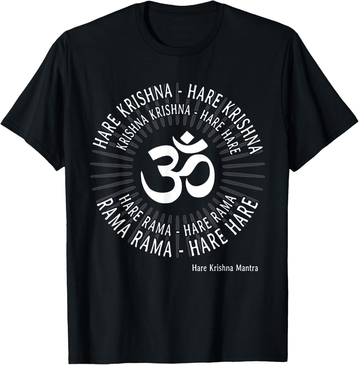 Hare Krishna Shirt Spiritual Hare Krishna Mantra T-Shirt - T-Shirt | Black