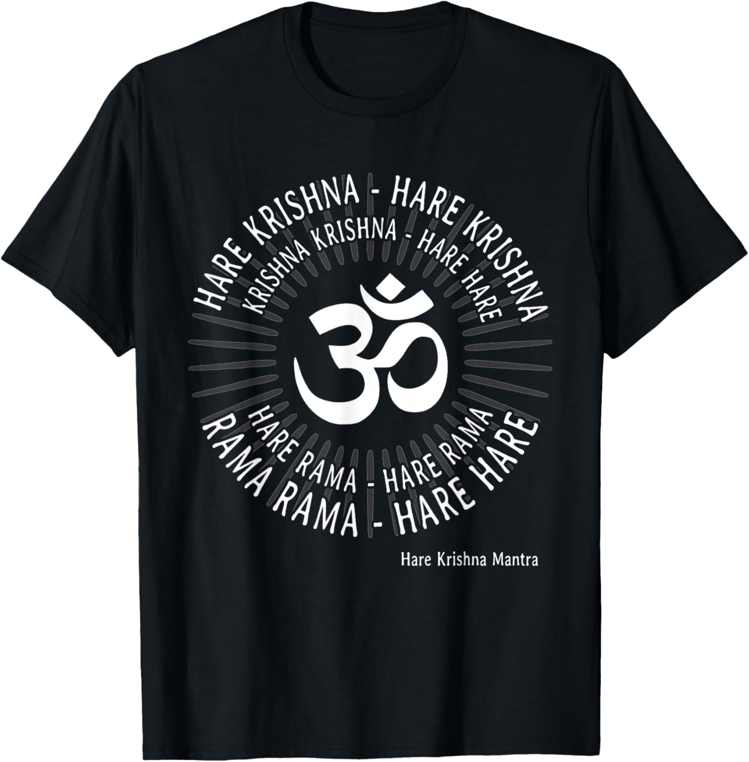 Hare Krishna Shirt Spiritual Hare Krishna Mantra T-Shirt - T-Shirt | Black