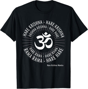 Hare Krishna Shirt Spiritual Hare Krishna Mantra T-Shirt - T-Shirt | Black