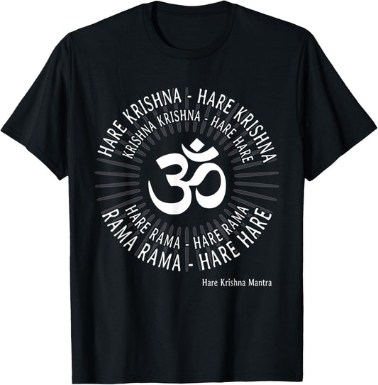 Hare Krishna Shirt Spiritual Hare Krishna Mantra T-Shirt - T-Shirt | Black
