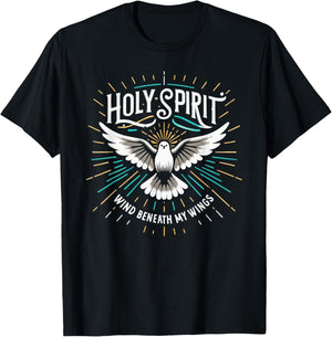Holy Spirit I Love Jesus Christ Catholic Christian Faith T-Shirt - T-Shirt | Black
