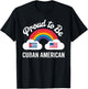 Half Cuban Half American Country USA Flag Cuba America T-Shirt - T-Shirt | Black