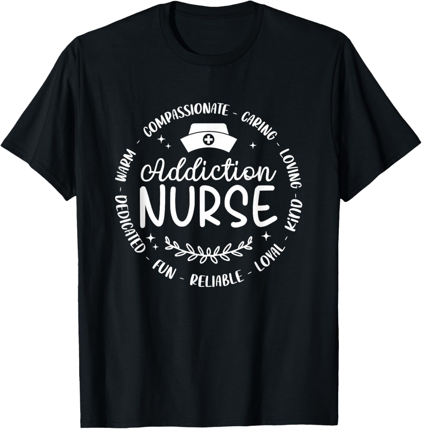 Funny Addiction Nurse Nursing Cool Design Men T-Shirt - T-Shirt | Black