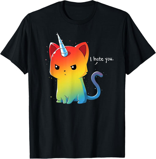 The Magical Kittencorn T-Shirt - T-Shirt | Black