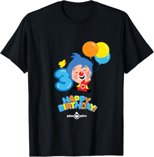 Kids Plim Plim The Kindness Hero - Happy Birthday T-Shirt - T-Shirt | Black