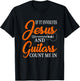 Funny Guitarist Christian Religious Guitar Player Gift Jesus T-Shirt - T-Shirt | Black