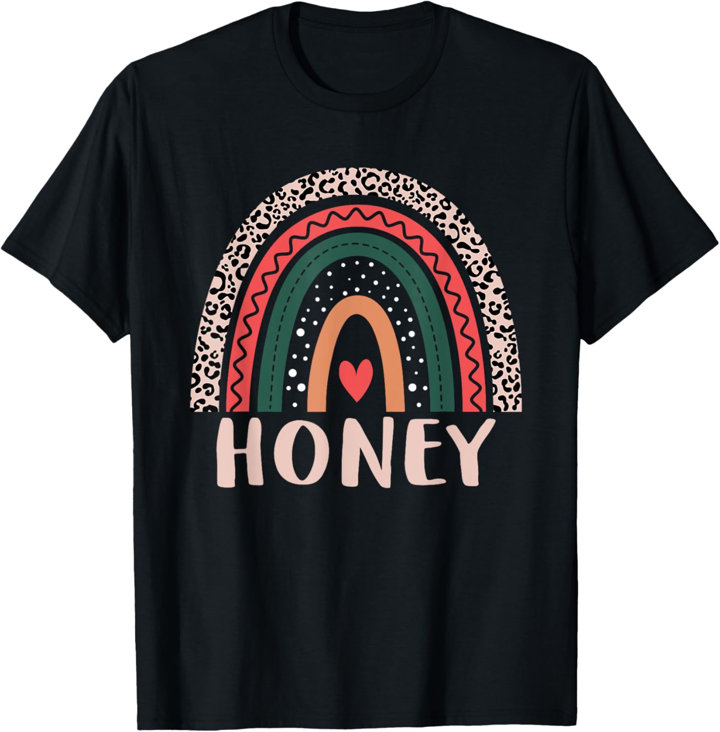 Honey Rainbow Grandma Grandmother Women Mothers Day Honey T-Shirt - T-Shirt | Black