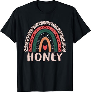 Honey Rainbow Grandma Grandmother Women Mothers Day Honey T-Shirt - T-Shirt | Black