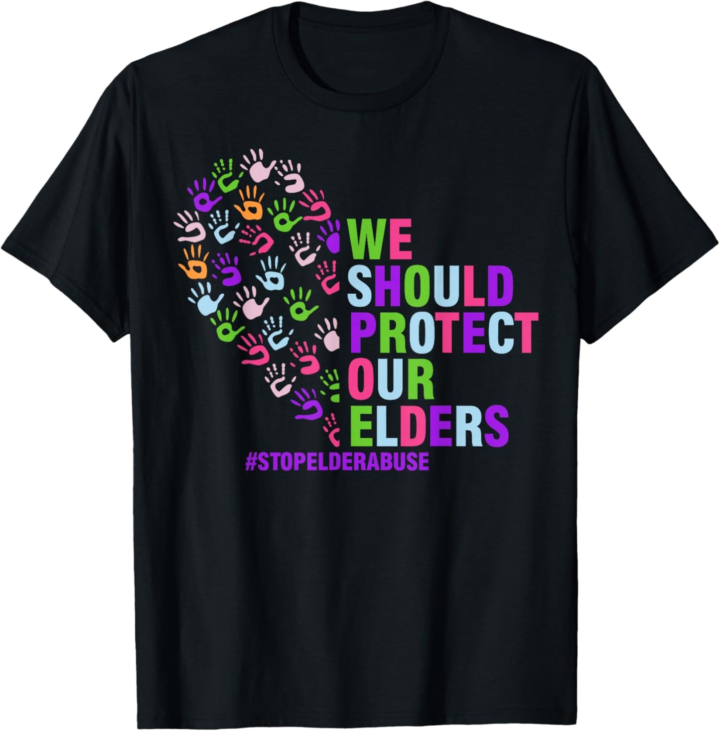 Elder Abuse Awareness Stop Elder Abuse prevention T-Shirt - T-Shirt | Black