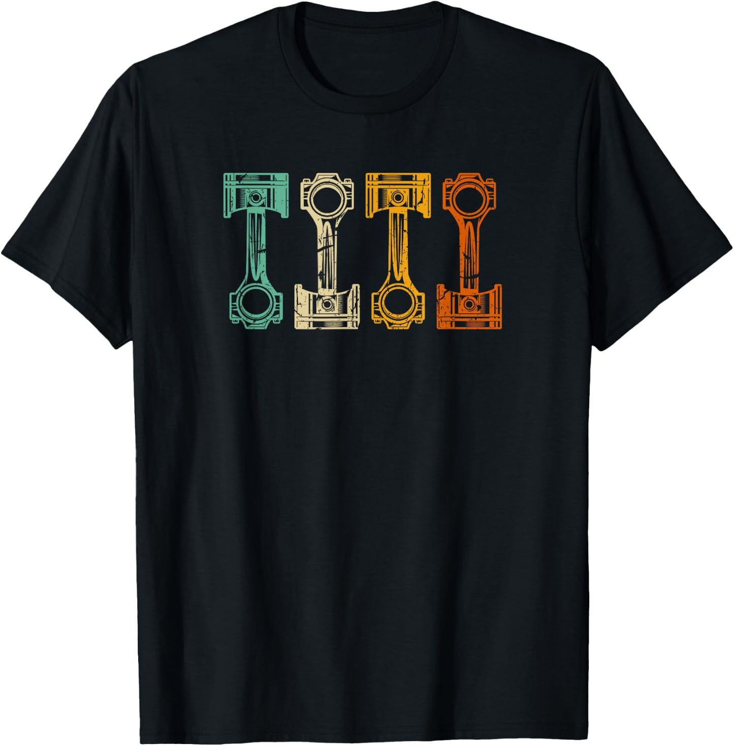 Car Tuning Cylinder Retro Motorsport Car Mechanic Tuner T-Shirt - T-Shirt | Black