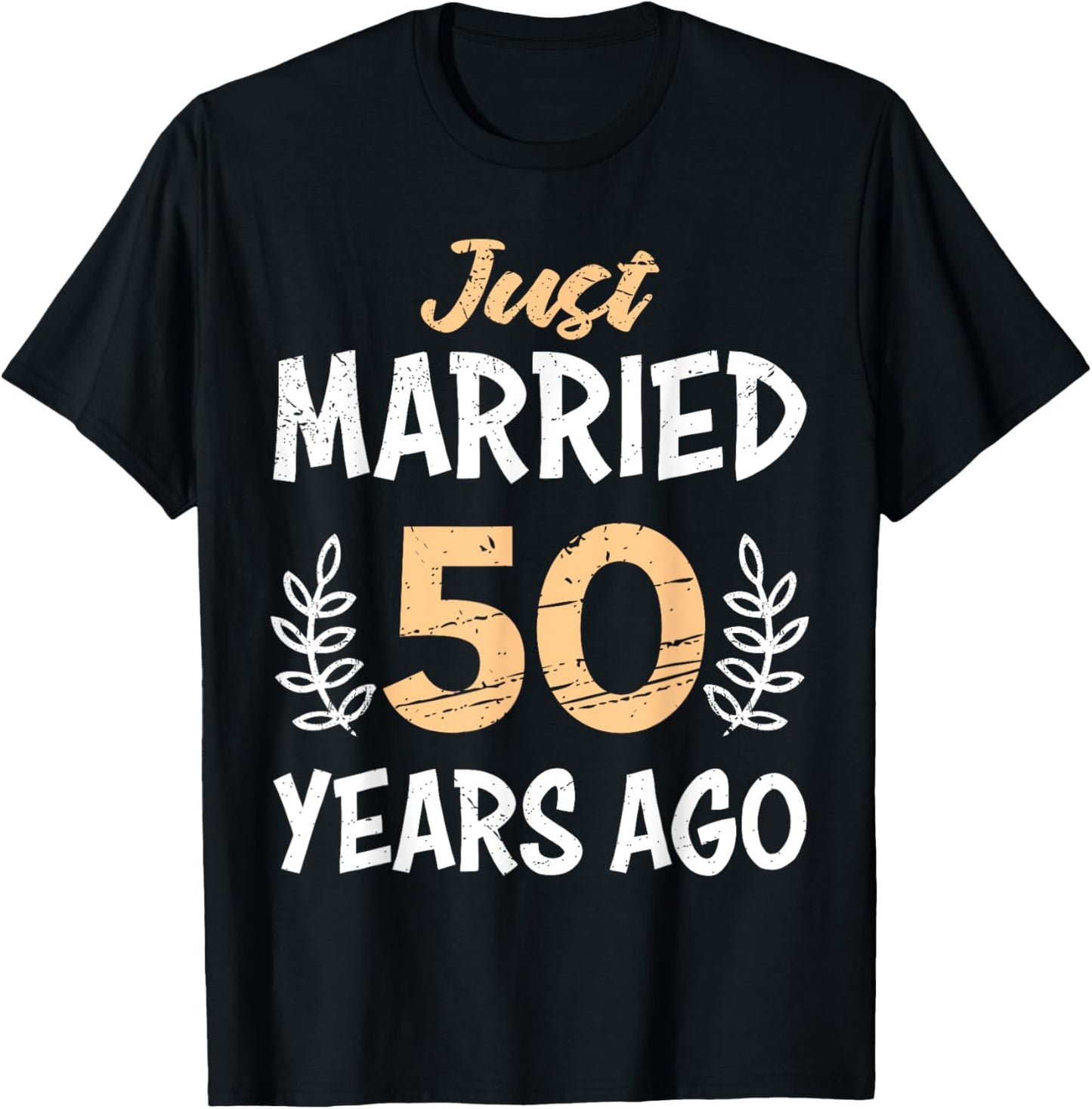 Just married 50 Jahre Goldene Hochzeit T-Shirt - T-Shirt | Black
