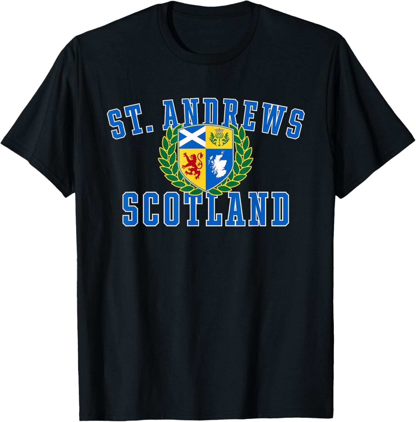 St. Andrews Scotland Crest T-Shirt - T-Shirt | Black