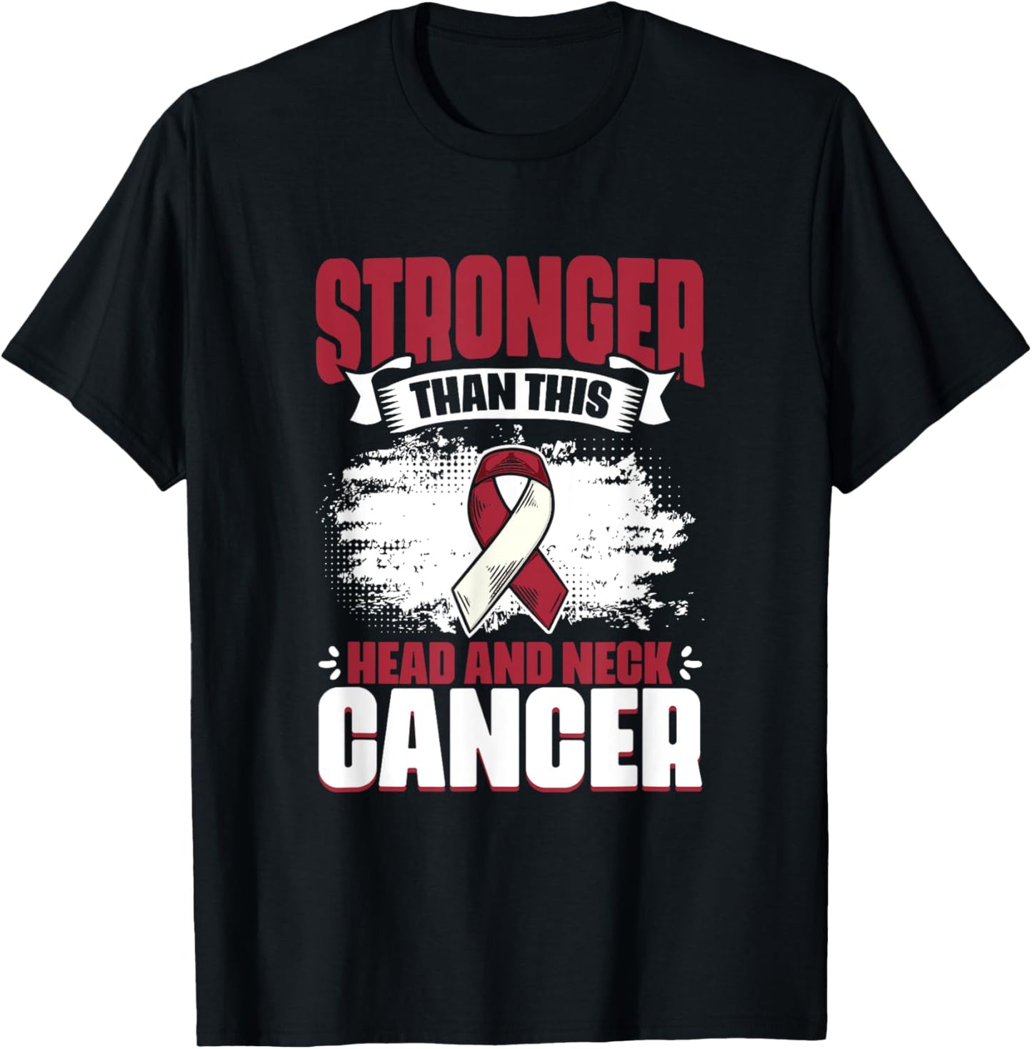 Throat Cancer Stronger Than Head And Neck Cancer Awareness T-Shirt - T-Shirt | Black