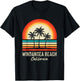 Sunrise Windansea Beach Palm trees California Summer Beaches T-Shirt - T-Shirt | Black
