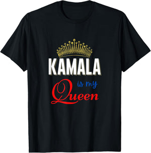 Kamala Is My Queen Kamala Harris V.P. T-Shirt - T-Shirt | Black