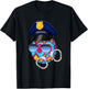 Easter Police Officer Basket Eggs T Shirt Men Women Kids T-Shirt - T-Shirt | Black