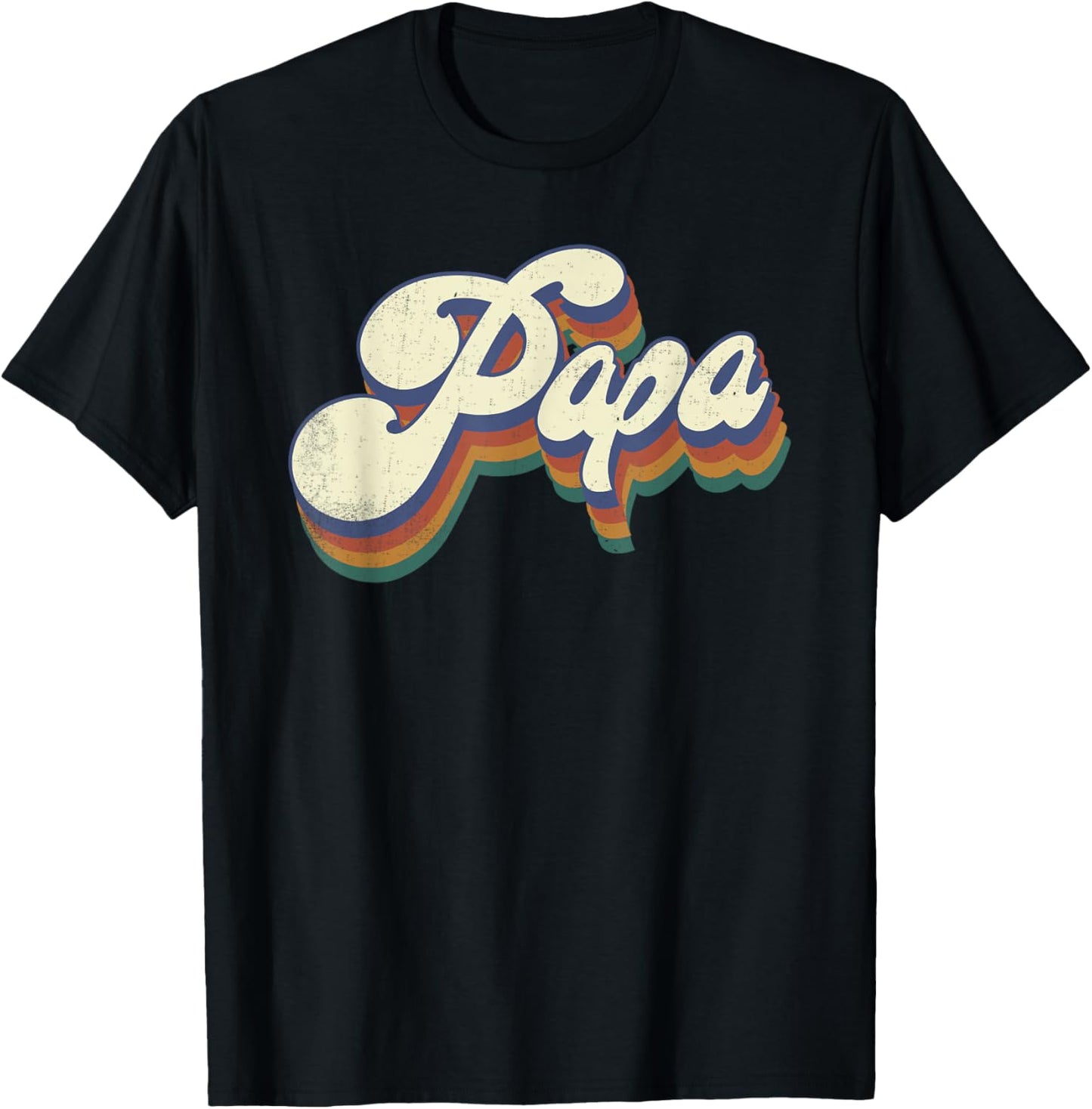 Papa Gifts Retro Vintage Father's Day Papa T-Shirt - T-Shirt | Black