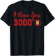 Marvel Avengers Endgame Iron Man I Love You 3000 Red Logo T-Shirt - T-Shirt | Black
