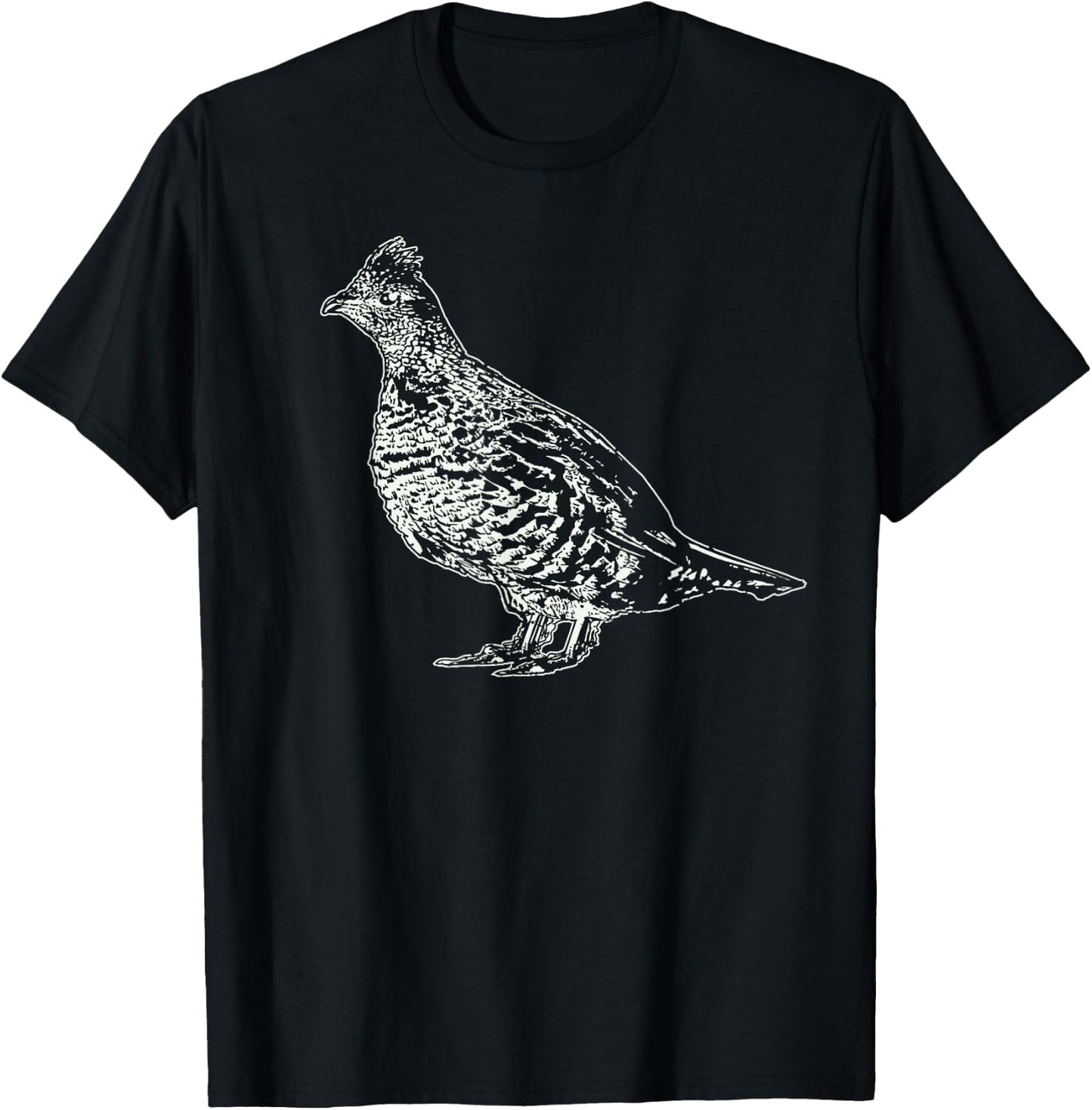 Ruffed Grouse Shirt | Ornithology, Birding, Bird Lover Gift T-Shirt - T-Shirt | Black