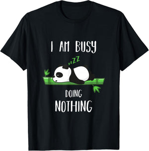Busy Doing Nothing for Panda Lover T-Shirt - T-Shirt | Black