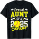 Proud Aunt Of A 2025 Senior Auntie Class Of 2025 Softball T-Shirt - T-Shirt | Black