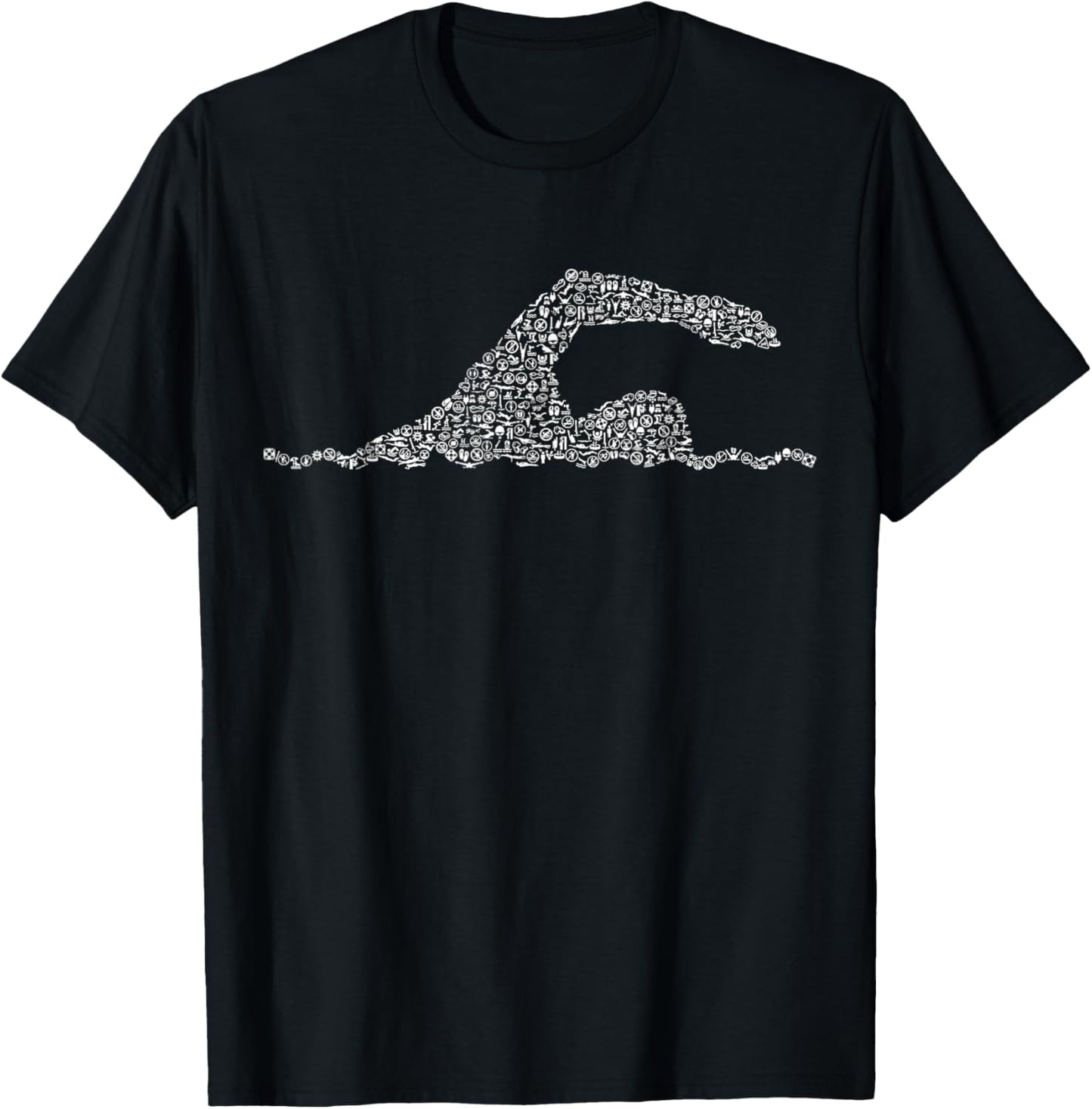 Silhouette Icon Swimmer Gear | Swimming T-Shirt - T-Shirt | Black