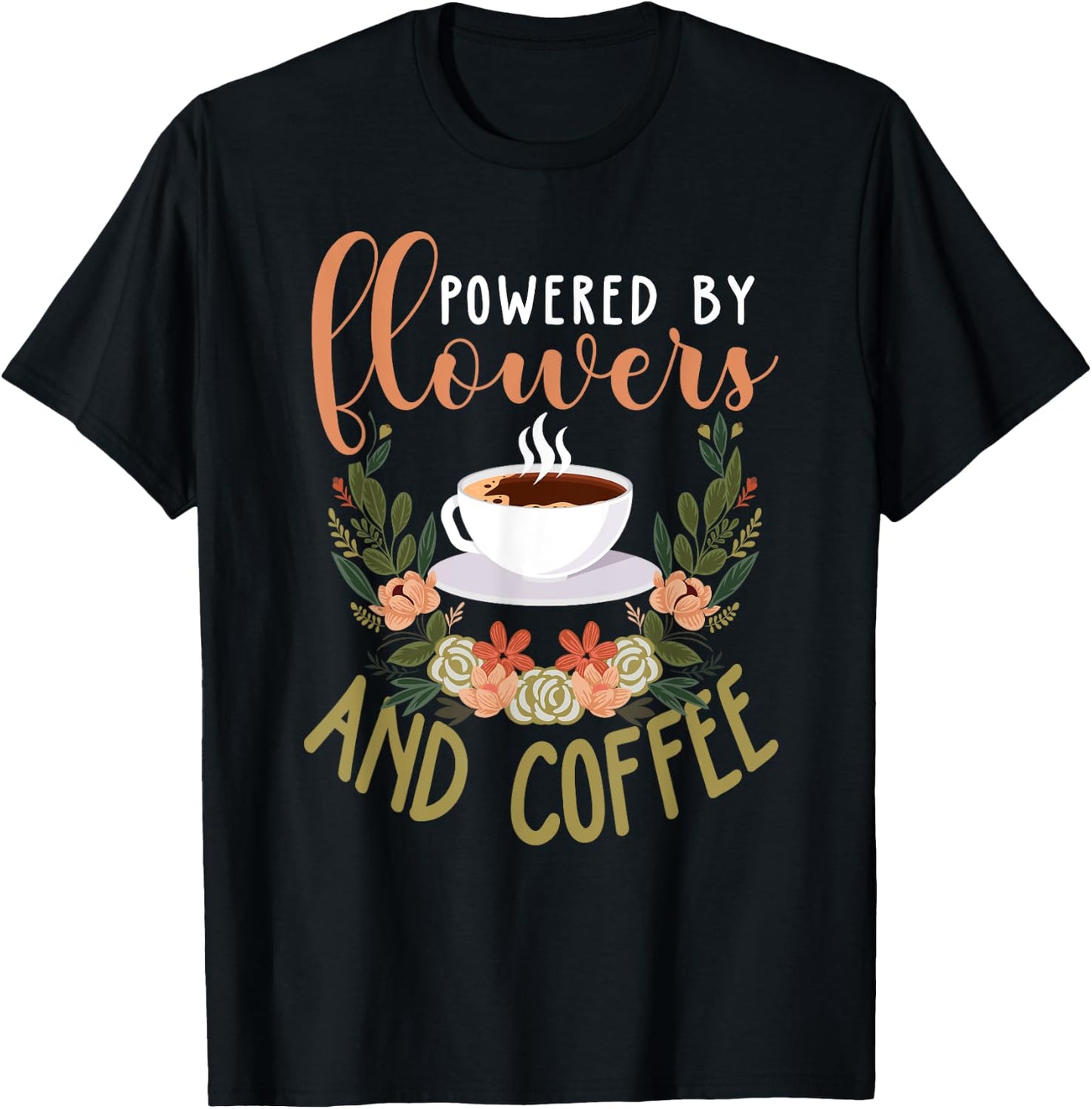 Florist Shirt Funny Coffee Lover Floral Designer Gift T-Shirt - T-Shirt | Black