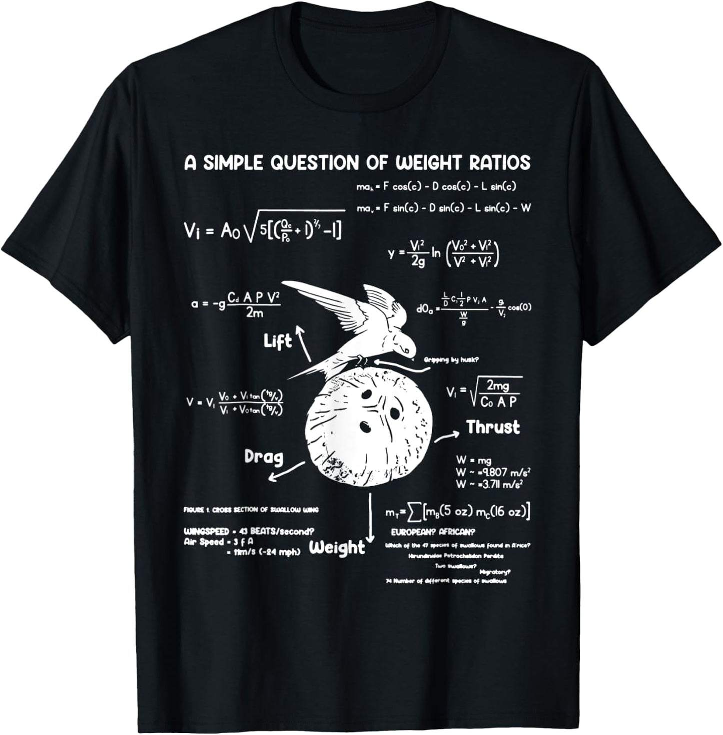 A Simple Question Of Weight Ratios Funny Math Teacher T-Shirt - T-Shirt | Black