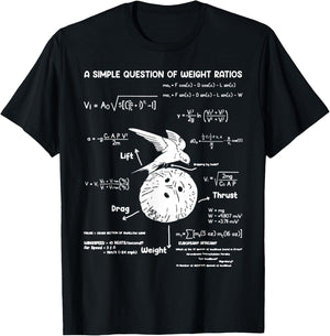 A Simple Question Of Weight Ratios Funny Math Teacher T-Shirt - T-Shirt | Black