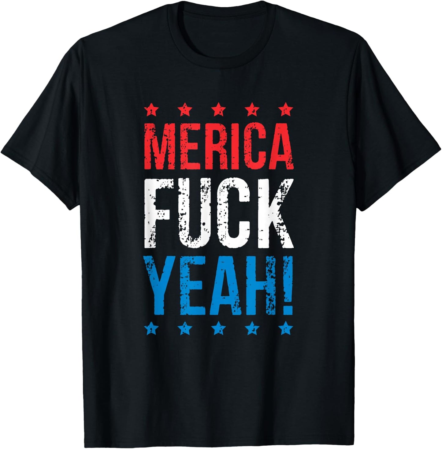 Funny Merica Fuck Yeah 4th Of July T-Shirt - T-Shirt | Black