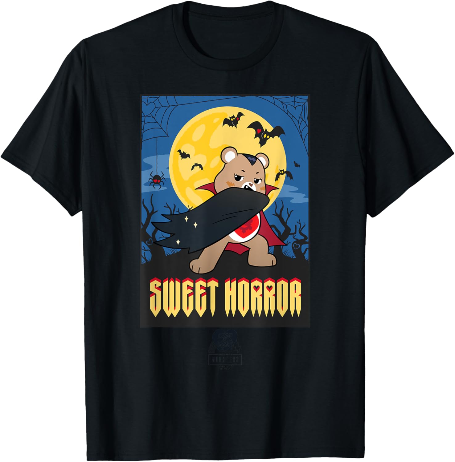 Care Bears x Universal Monsters Sweet Horror Dracula T-Shirt - T-Shirt | Black