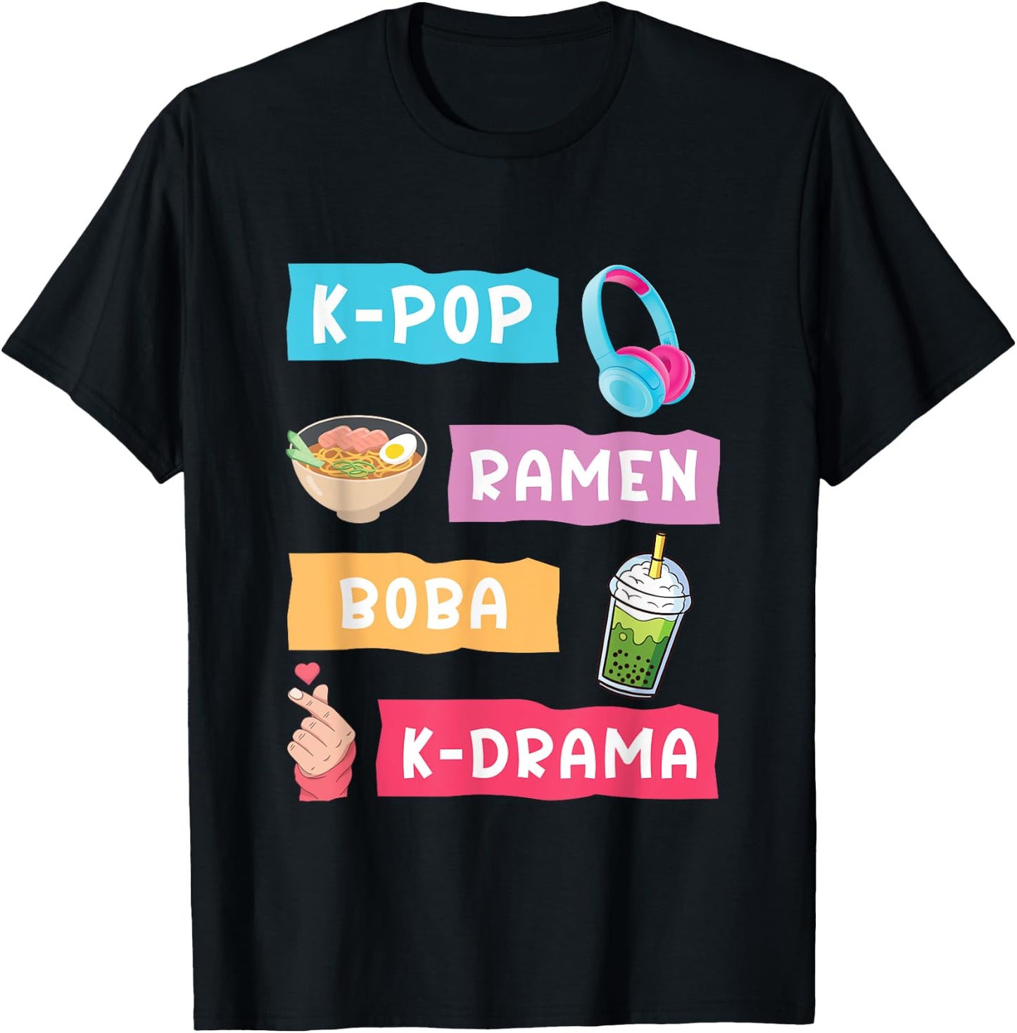 K-Pop Fashion for Fans of korean K-Drama & K-Pop Merchandise T-Shirt - T-Shirt | Black