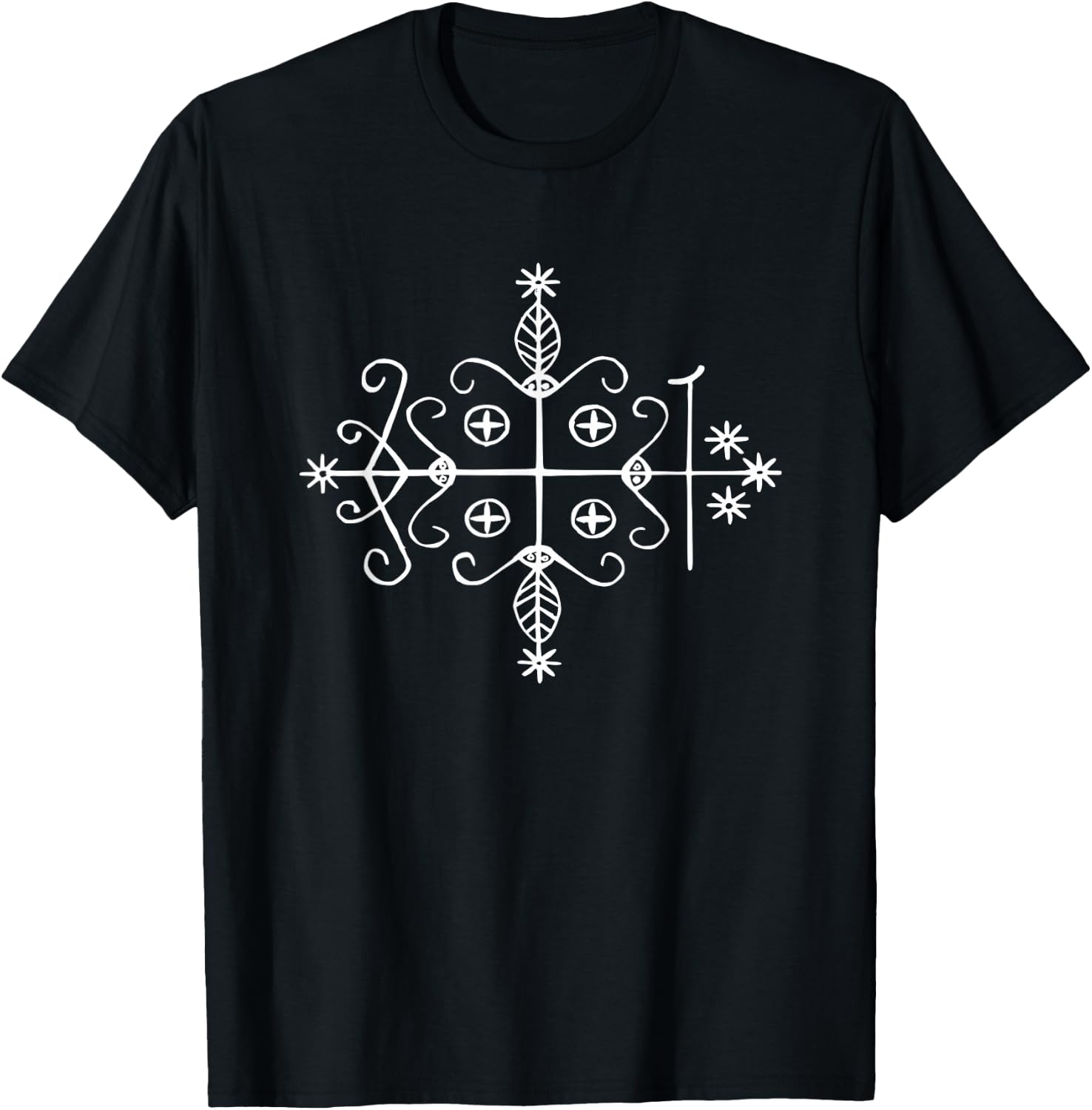 Papa Legba Veve Voodoo Vodun Voudo T-Shirt - T-Shirt | Black