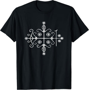 Papa Legba Veve Voodoo Vodun Voudo T-Shirt - T-Shirt | Black