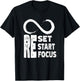 Reset Refocus Restart Infinity Sign Motivation & Inspiration T-Shirt - T-Shirt | Black