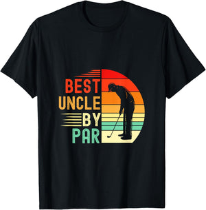 Best Uncle By Par Golfing Uncle Golf T-Shirt - T-Shirt | Black