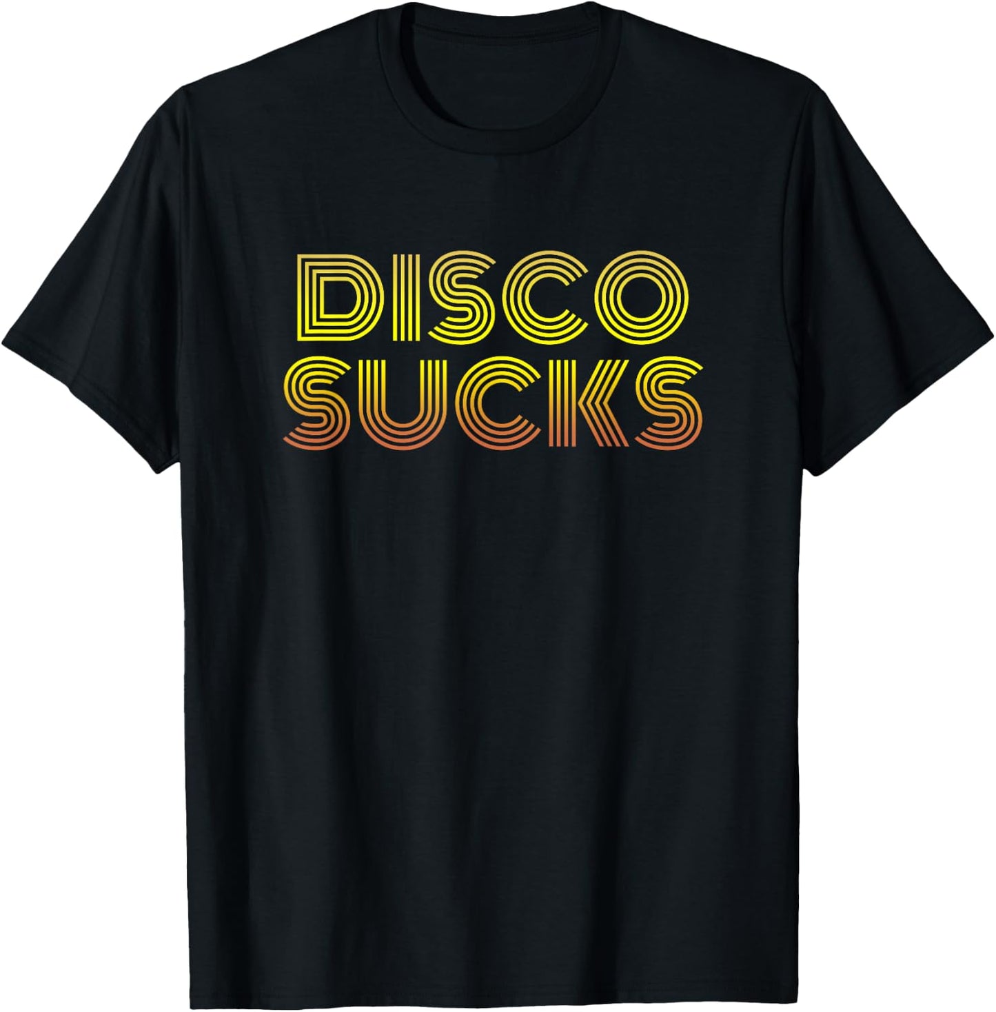 Disco Sucks Vintage Funny Concert 70s 80s Rock and Roll T-Shirt - T-Shirt | Black