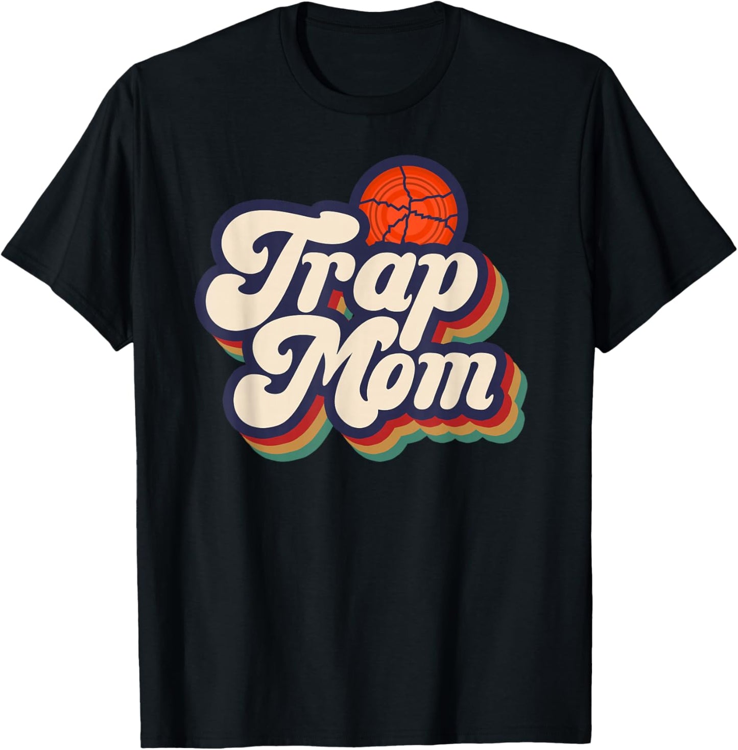 Trap Mom Retro Trap Shooting Mom Trap Shooting Mama T-Shirt - T-Shirt | Black