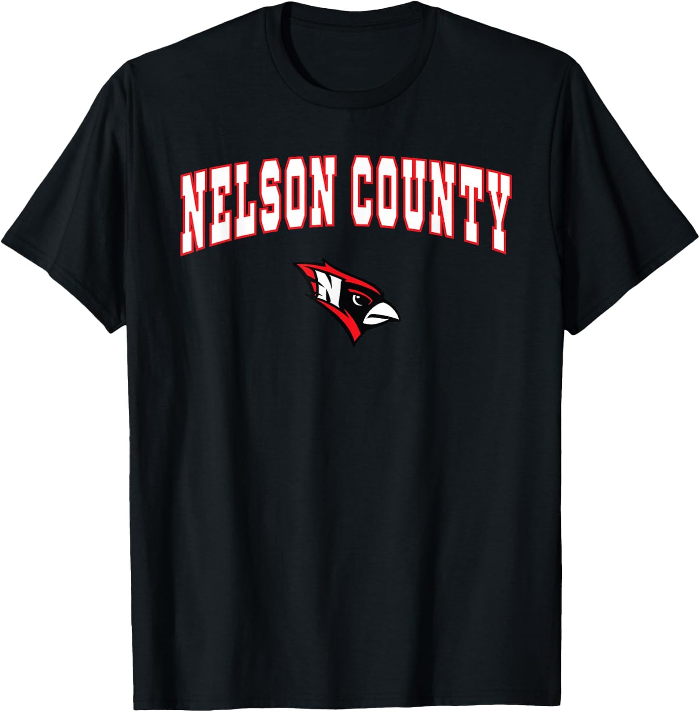 Nelson County High School Cardinals T-Shirt - T-Shirt | Black