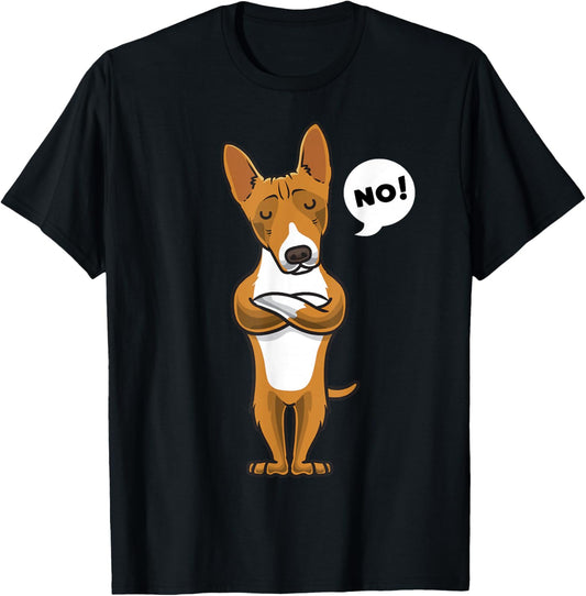Stubborn Basenji Dog Owner T-Shirt - T-Shirt | Black