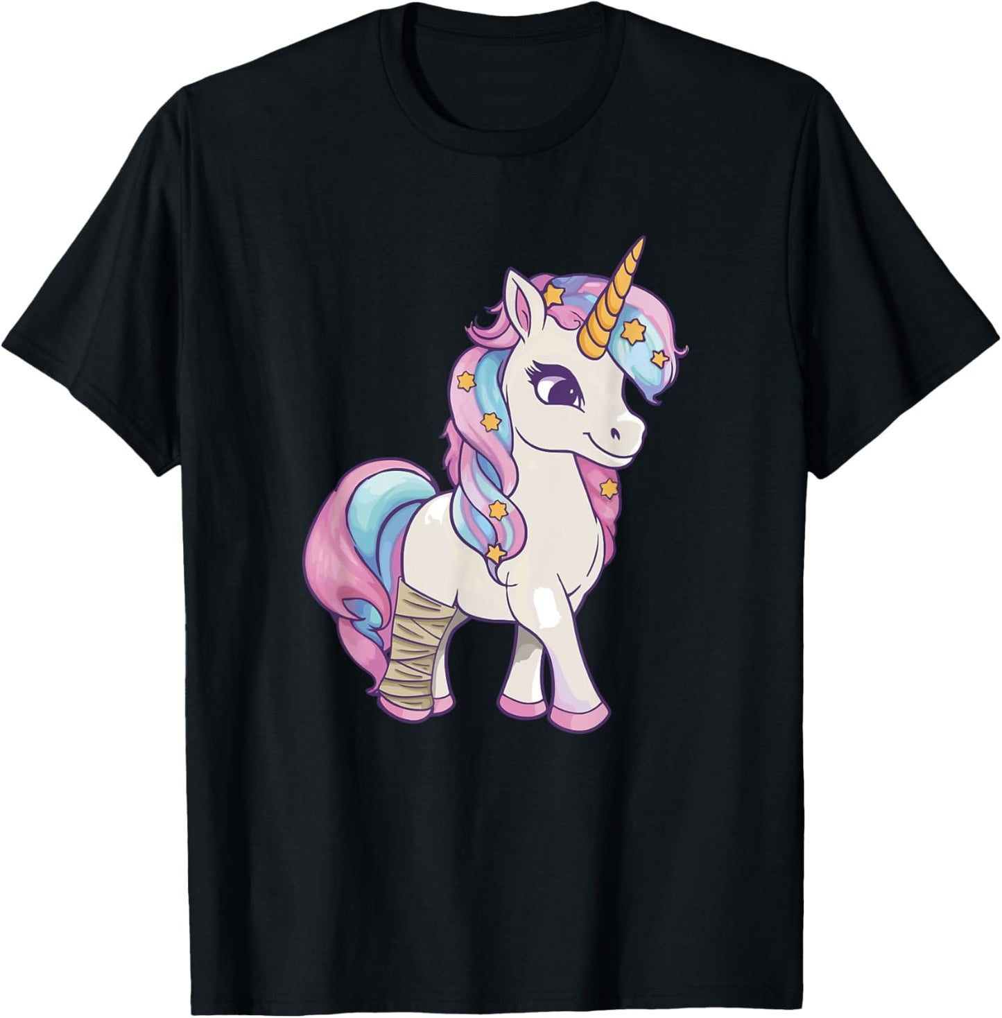Unicorn With Broken Leg - Broken Leg Injury T-Shirt - T-Shirt | Black