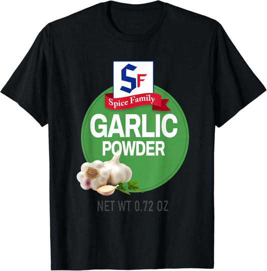 Garlic Powder Halloween Spice Costume Group Matching T-Shirt - T-Shirt | Black