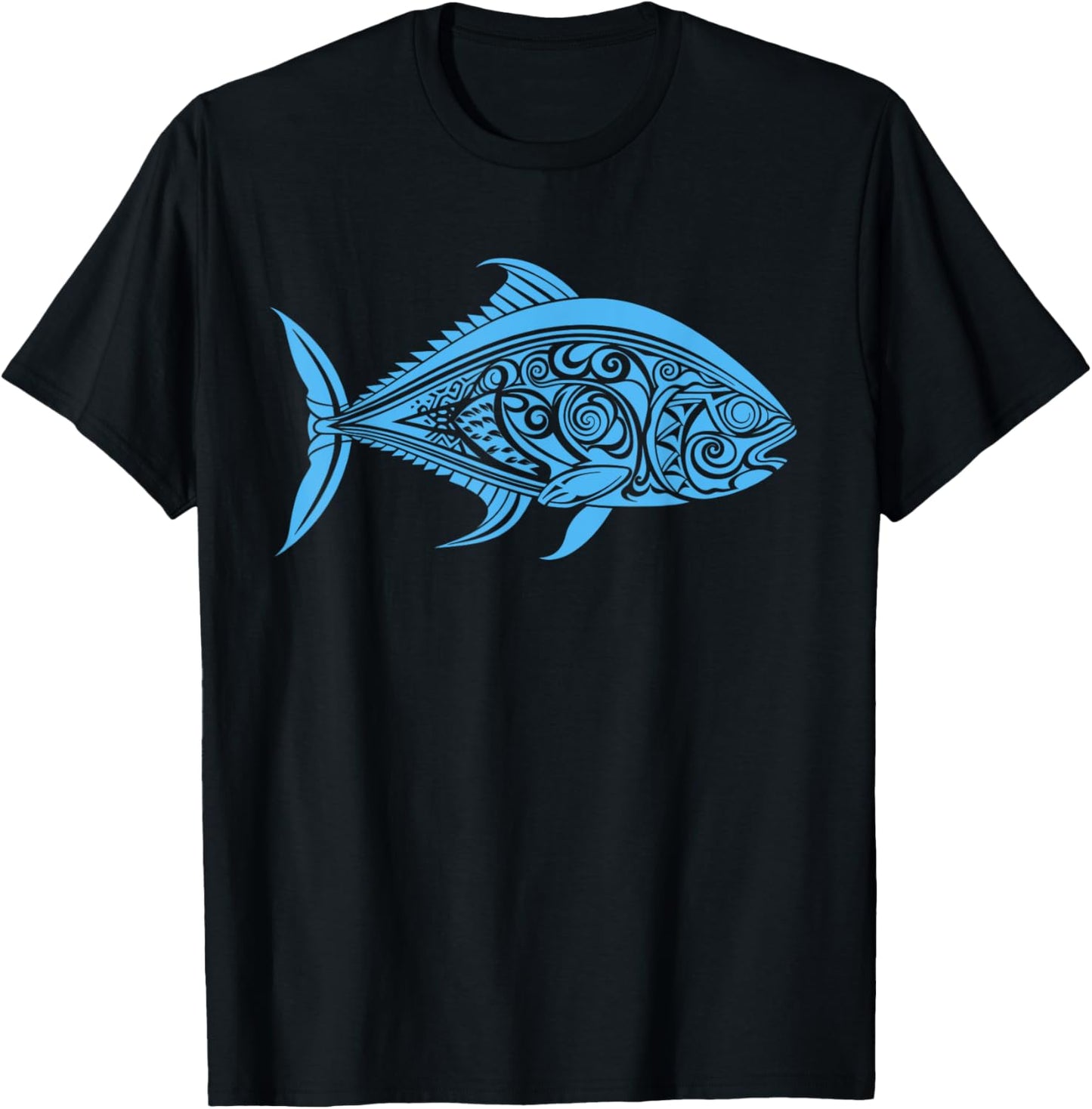 Ulua Fishing Native Hawaiian - Hawaiian Tribal T-Shirt - T-Shirt | Black
